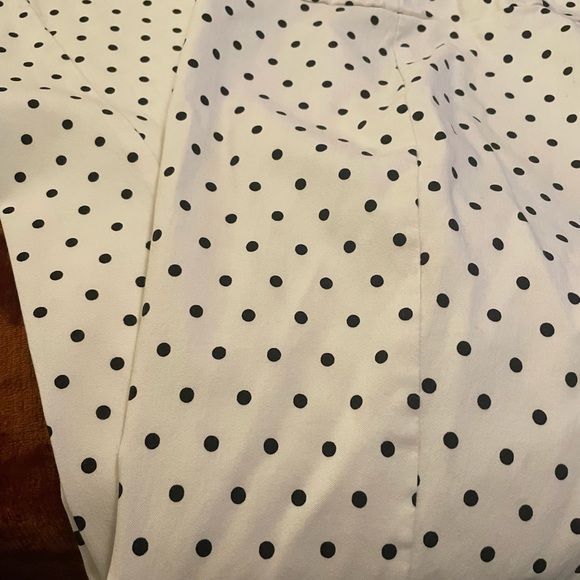 Polka Dot Black/White Stretch Capri Pant - Picture 4 of 8